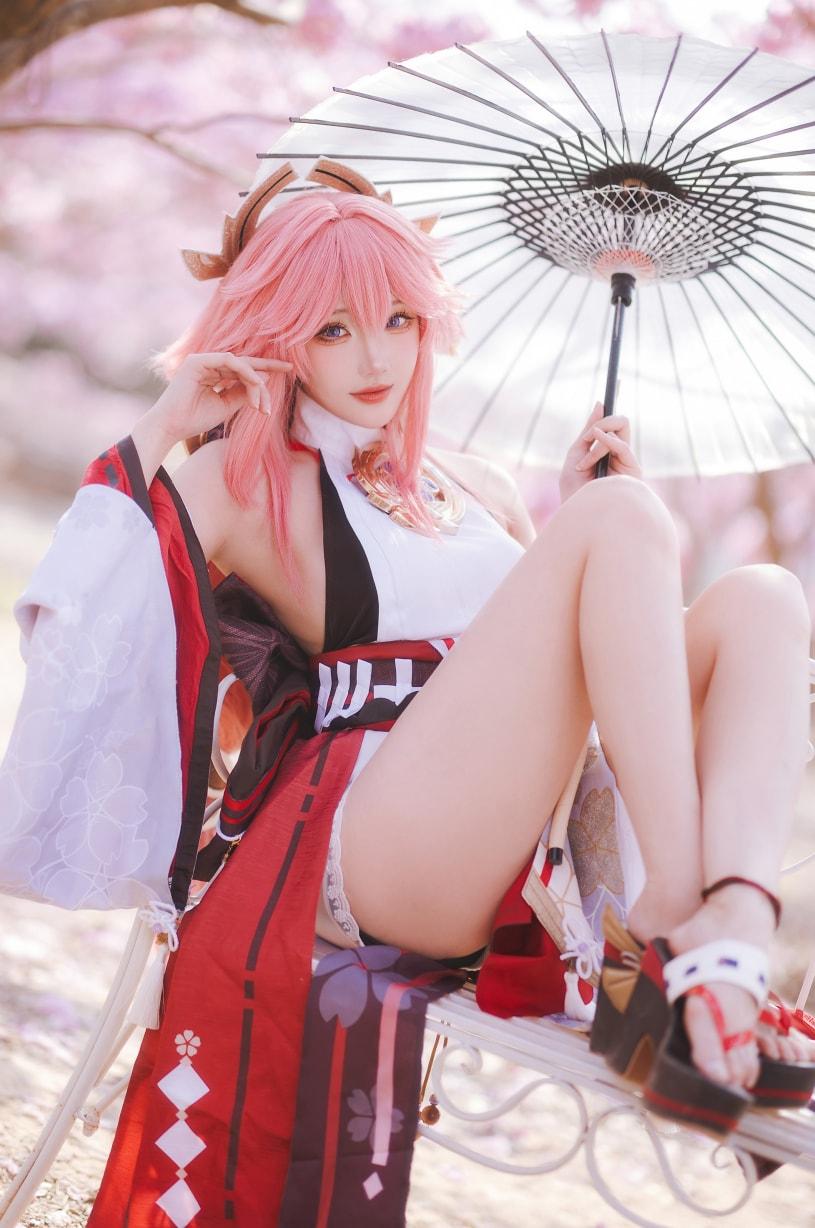 瓜希酱 原神 八重神子美女欣赏