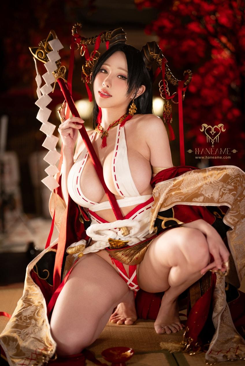 雨波_HaneAme – Lustful Goat Miko邪羊巫女-完美coser