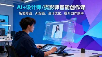 AI+设计师/摄影师智能创作课:智能修图、AI绘画、设计优化,提升创作效率 AI+设计师/摄影师智能创作课:智能修图、AI绘画、设计优化,提升创作效率