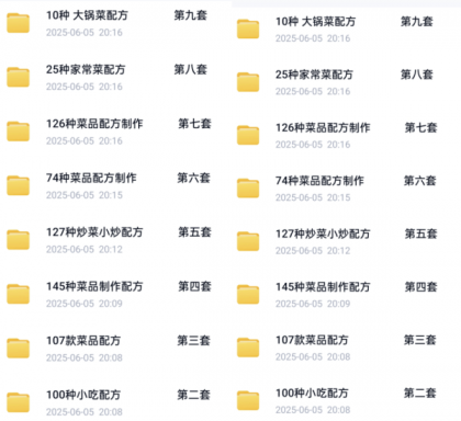 700种中式快餐技术配方大锅菜盒饭炒菜外卖配方各种食材调料配比