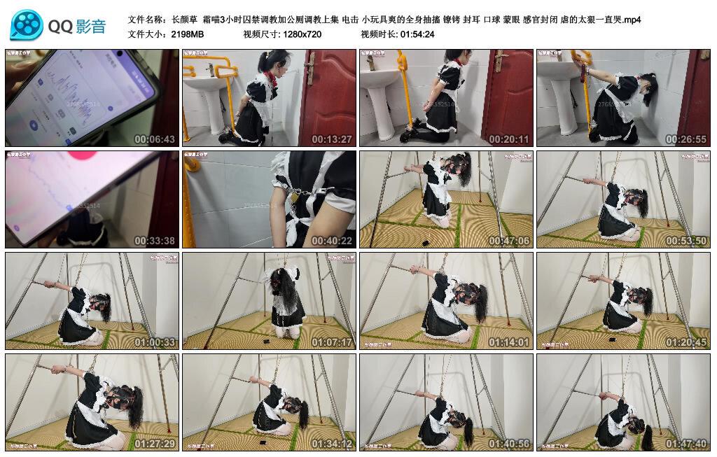 【长颜草】霜喵3小时囚禁调教加公厕调教上集