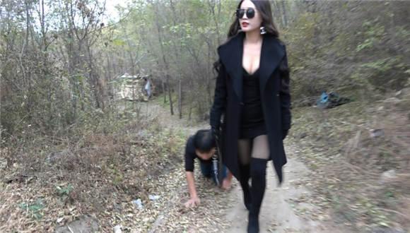 【冷柔】公园暴踢老贱狗，暴力耳光