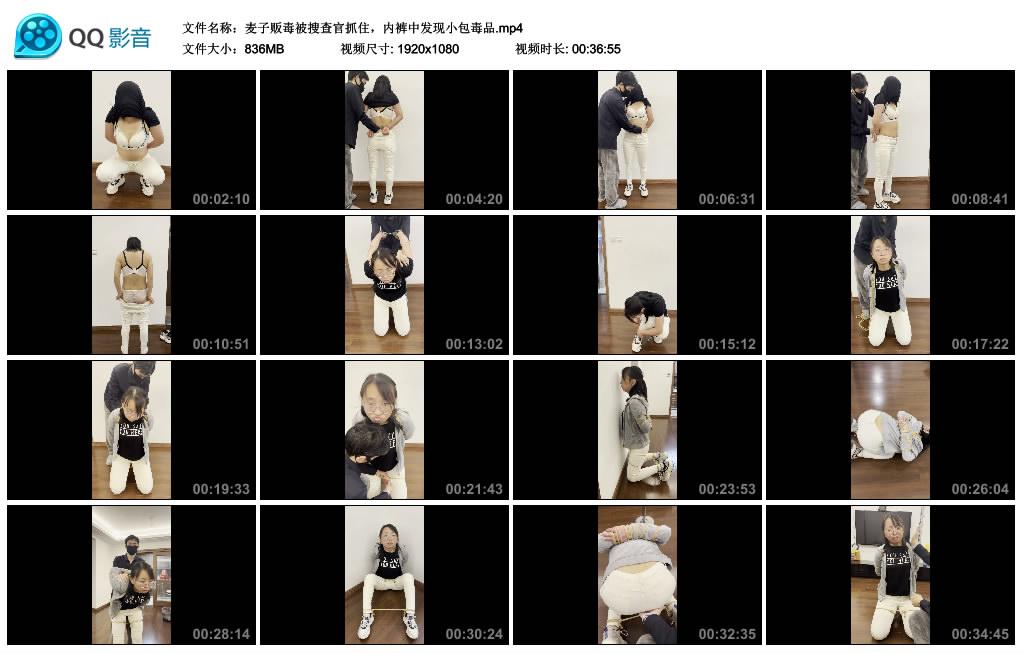 麦子贩毒被搜查官抓住