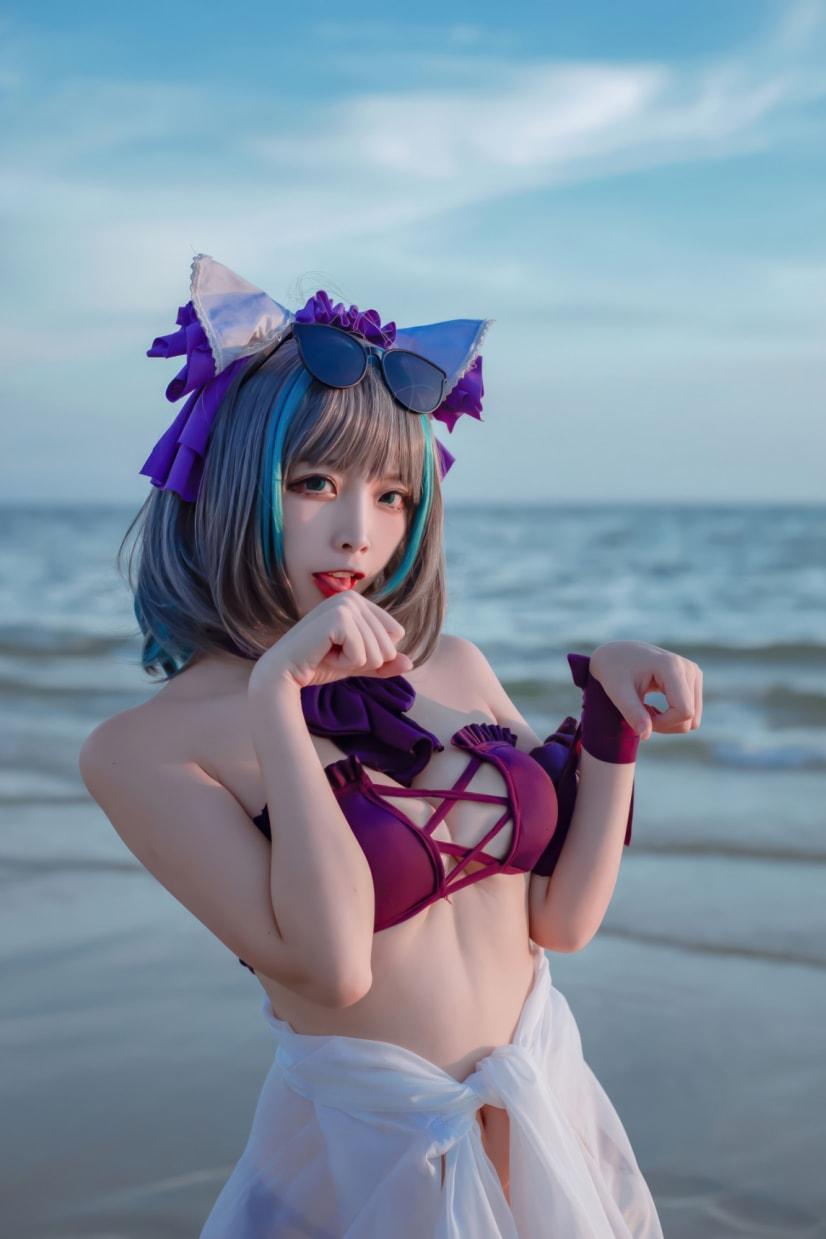 二佐Nisa – 碧蓝航线-柴郡泳装-最佳作品