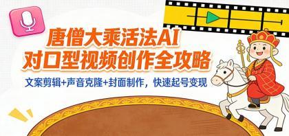 “大乘活法”AI对口型视频创作全攻略：文案剪辑+声音克隆+封面制作，快速起号变现