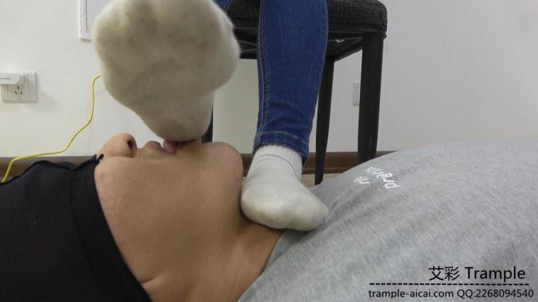 原味脏棉袜羞辱，喂食
