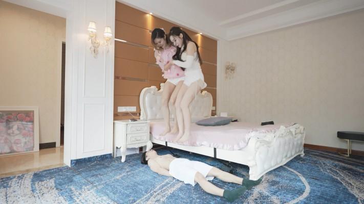 『奴隶岛』—[MagicIMirror 魔镜少女]—星奈&尔岚双s裸足踩瘦奴 MM-220527