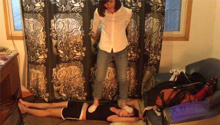 原味棉襪全體重長時間賤踩女m！