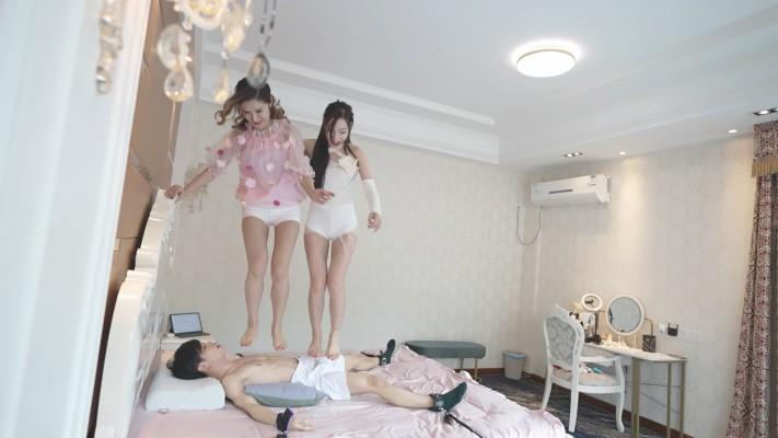 『奴隶岛』—[MagicIMirror 魔镜少女]—星奈&尔岚双s裸足踩瘦奴 MM-220527