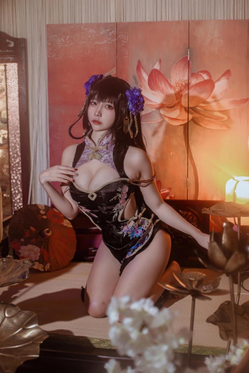 二佐Nisa – 碧蓝航线-比叡鲟旗袍美女照片