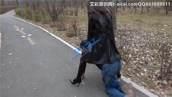 冷柔长靴户外骑乘羞辱老