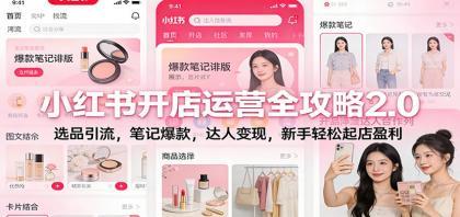 小红书开店运营全攻略2.0：选品引流，笔记爆款，达人变现，新手轻松起店盈利