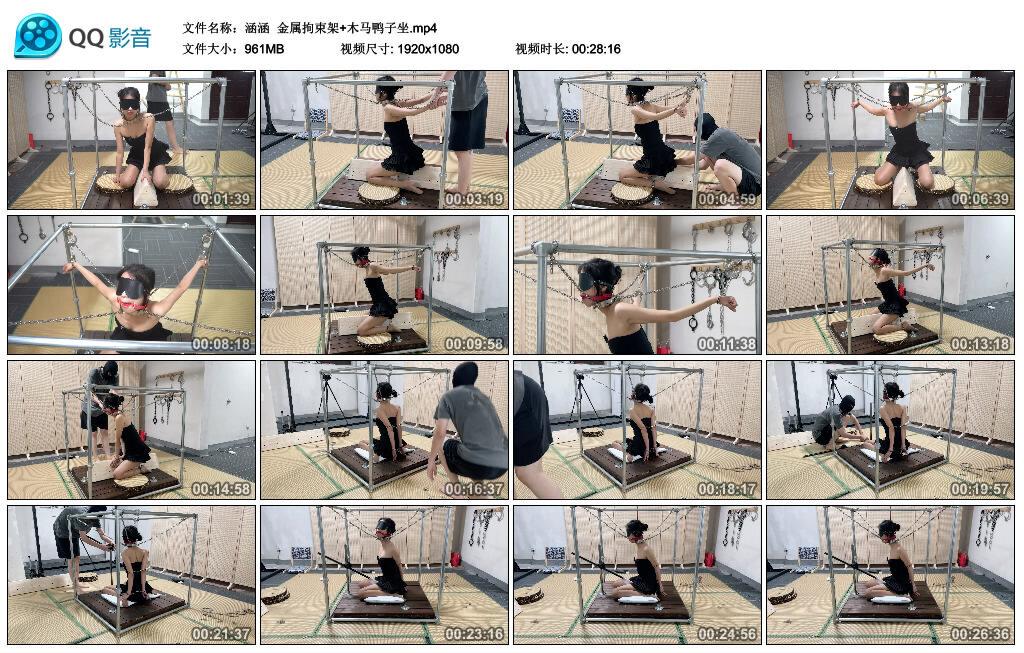 【涵涵】金属拘束架+木马鸭子坐
