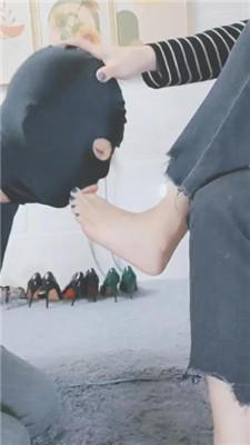 【灵竹】反绑强制舔脚/胯下辱/闻舔高跟