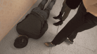 落芸歆凝高跟跺