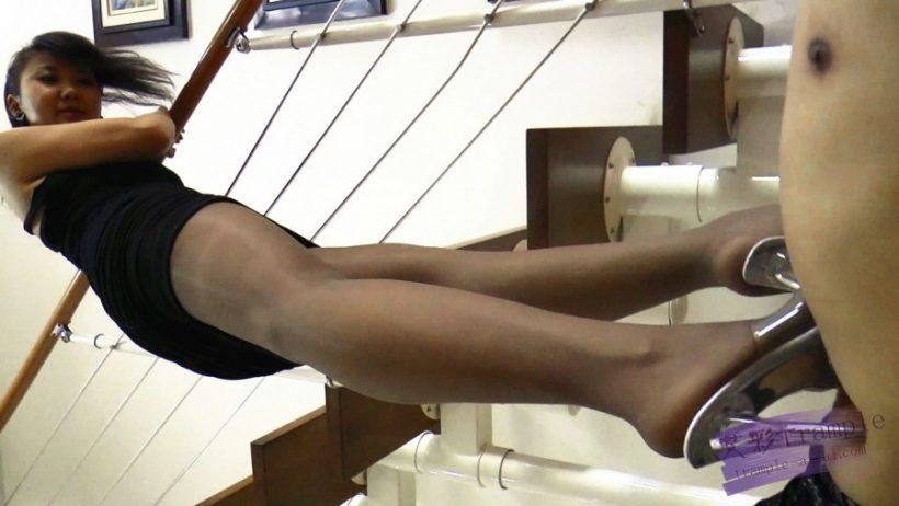 phoenix 水晶高跟灰丝重度踩踏