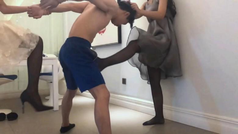 〖H.P.L栖心之栈〗—夏芙、芷晴黑丝踢踹双奴