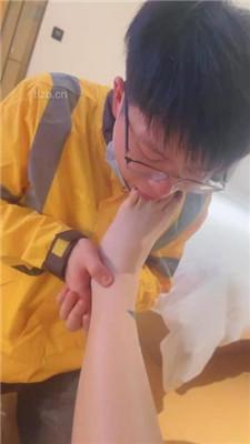 【盖洛】惩罚迟到的外卖员-短靴原味黑棉袜