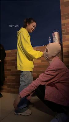 【套路狗哥】大学城开发学生S到楼道虐狗