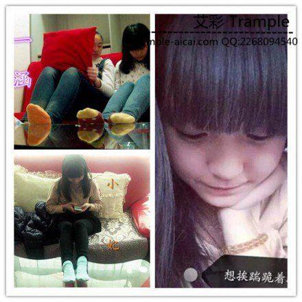 俩位女生棉袜脚下的真实暴力