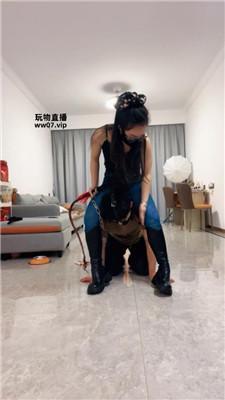 【南月女神】长靴踩踏-狗链遛狗-骑马骑脖 JS250317-1