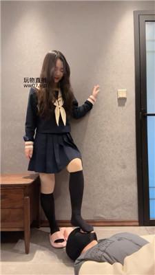 【狗哥】日系女神-转胯狗爬/踢裆/皮鞋及膝袜踩 bf50720