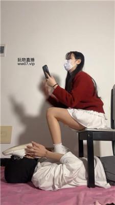 【甜恬】桌底视角-休闲鞋白棉袜气味辱 bf50651