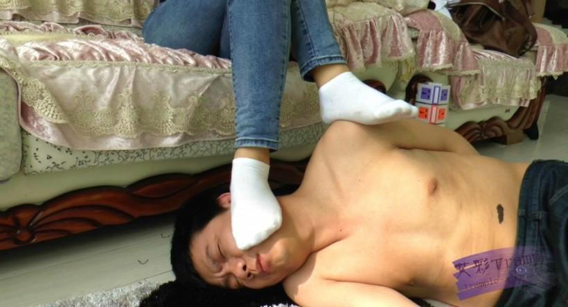 丝儿 原味白袜脚责罚脚奴