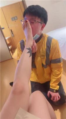 【盖洛】惩罚迟到的外卖员-短靴原味黑棉袜