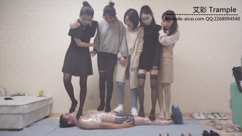 5s保鲜膜包暴力踩踏