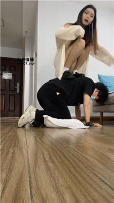 【沐沐大大】捆绑藤条抽/皮鞋白袜虐 JS250311-25