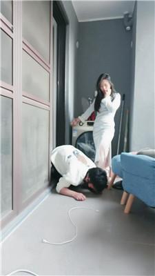 【薇薇】阳台调-粉棉袜调下跪奴 JS250224-27