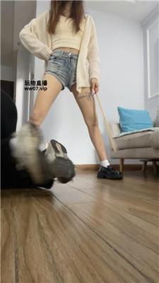 【沐沐大大】捆绑藤条抽/皮鞋白袜虐 JS250311-25