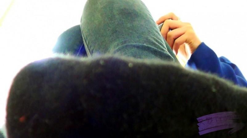 黑冰女王黑色棉袜脚踏人面脚垫