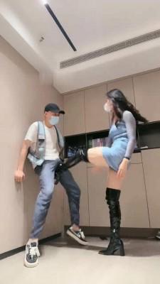 【调教视频】【禾未】暴力虐废物代驾-长靴+高跟-踢跺裆/踩踏深喉