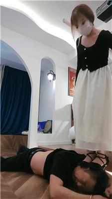 【淡颜】手铐捆绑-高跟凉鞋踩踏-抽耳光 JS250205-22