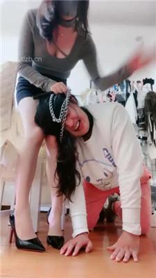 【桃子老师】骑马胯下辱/鞭打/高跟长靴踩/嘴塞袜子罚跪