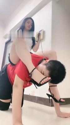 【调教视频】【子琳女王】狗链遛狗/耳光抽/踩狗舌/骑马/提档