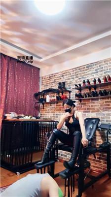 【冷颜】长靴白袜虐狗笼绿帽 JS250316-17