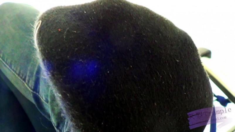 黑冰女王黑色棉袜脚踏人面脚垫