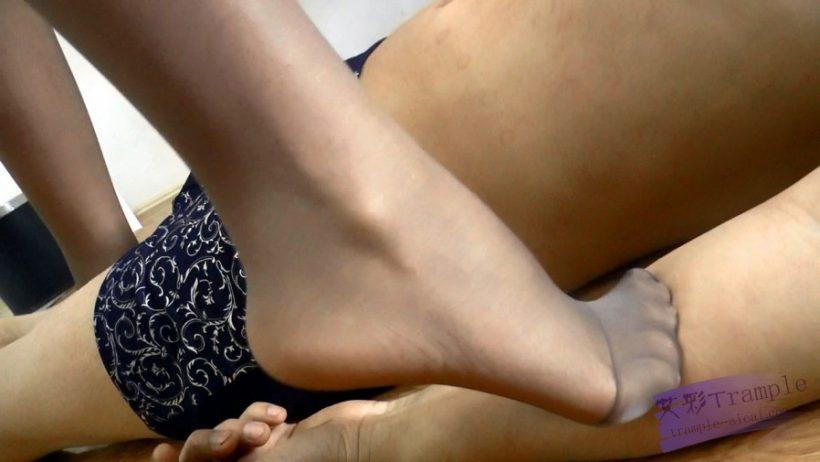 phoenix 水晶高跟灰丝重度踩踏