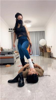 【南月女神】长靴踩踏-狗链遛狗-骑马骑脖 JS250317-1