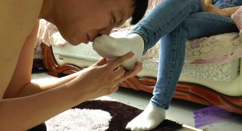 丝儿 原味白袜脚责罚脚奴