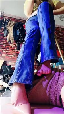 【美柠】贝壳头玉足踩-牛仔裤坐脸 bf52921