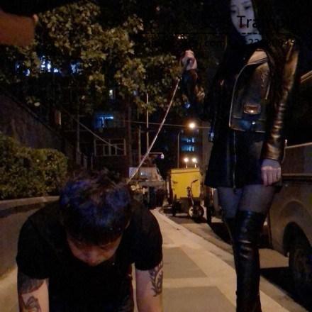 【VIVI】超刺激！午夜遛人形犬