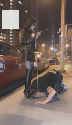 【VIVI】超刺激！午夜遛人形犬