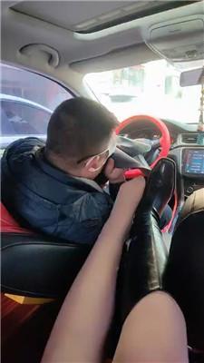 【李老师】车内长靴肉丝jio挑逗司机 JS250125-6