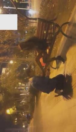 VIVI圣诞节马路边花式圣水超刺激