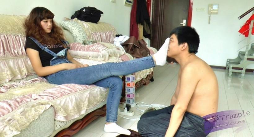 丝儿 原味白袜脚责罚脚奴