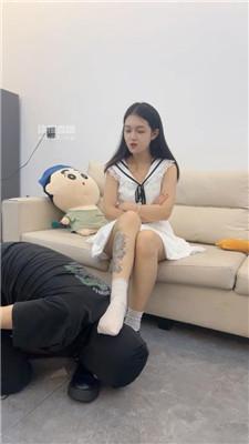 【白鹭】短裙女神-皮鞋白袜踩踏 bf54477